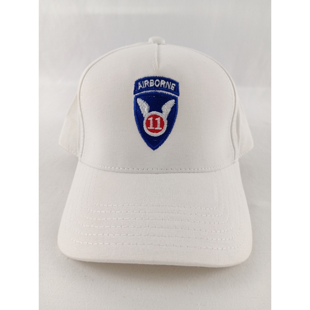 Otto 11th Airborne Division Men OSFM White Military Hat Cotton Baseball Cap Good
